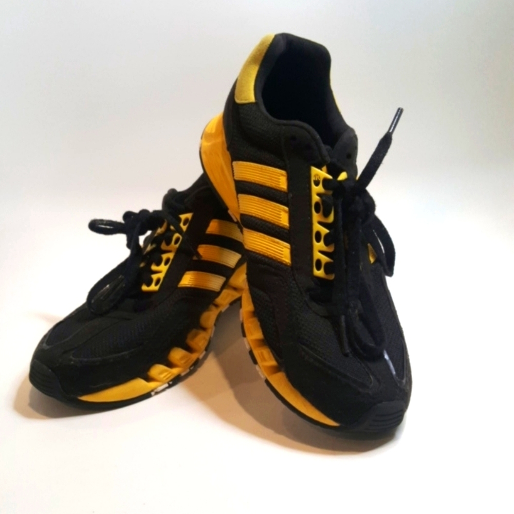 ADIDAS 4 Black Yellow Boys Shoes Athletic
